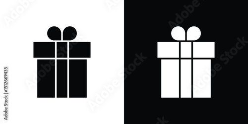 Gift box icon illustration. icon templates pack.