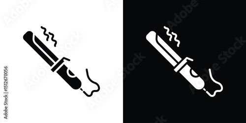 Hair curler icon illustration. icon templates pack.