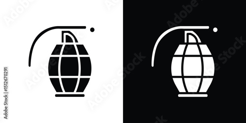 Hand grenade icon illustration. icon templates pack.