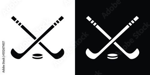 Photography Hockey sticks icon illustration. icon templates pack.