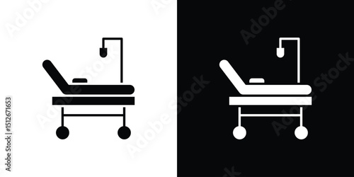 Hospital bed icon illustration. icon templates pack.