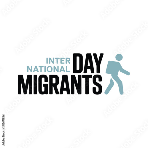 International Migrants Day Silhouette Vector 