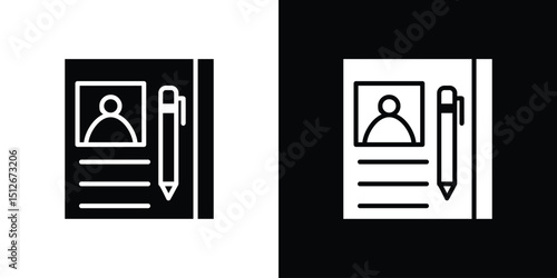 Job description icon illustration. icon templates pack.