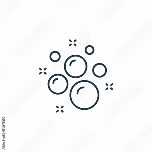 bubbles foam icon sign vector