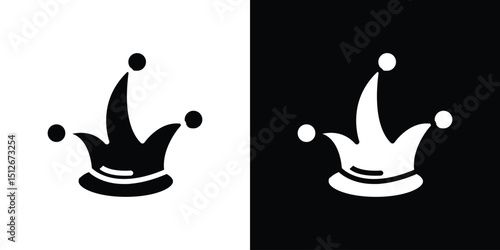 Joker hat icon illustration. icon templates pack.
