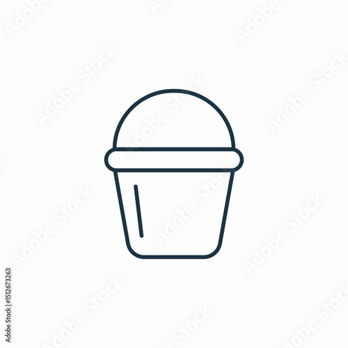 bucket empty icon sign vector