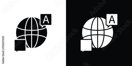 Language icon illustration. icon templates pack.