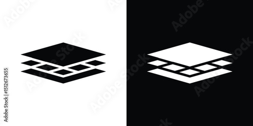 Land layers icon illustration. icon templates pack.