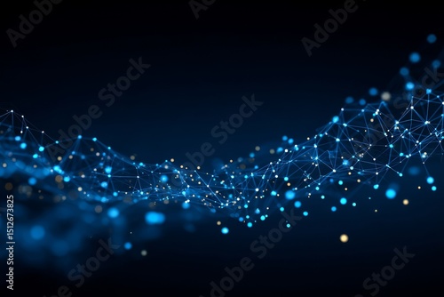 A 3D rendering of a futuristic cyberpunk universe featuring a complex network of chemical molecules, atomic cell structures, and abstract science elements, set against a backdrop of online servers