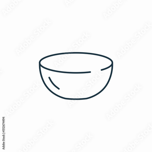 empty bowl icon sign vector