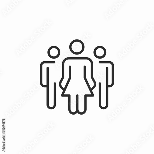 female manager icon sign vector