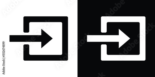 Log in icon illustration. icon templates pack.