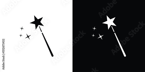 Magic wand icon illustration. icon templates pack.
