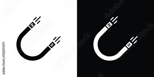 Magnet icon illustration. icon templates pack.