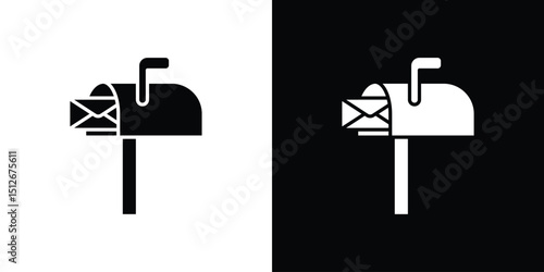 Mailbox icon illustration. icon templates pack.