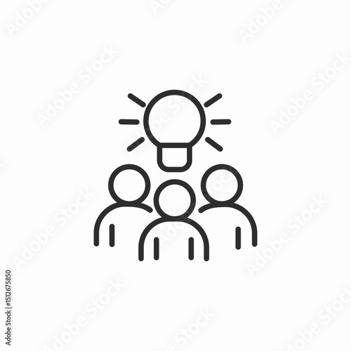 group idea icon sign vector