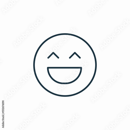 happy laugh emoji icon sign vector