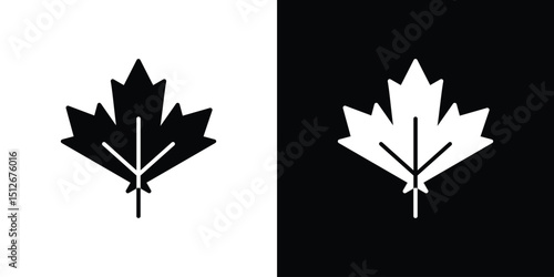 Maple leaf icon illustration. icon templates pack.