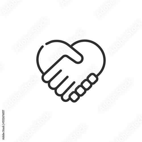 handshake greeting icon sign vector