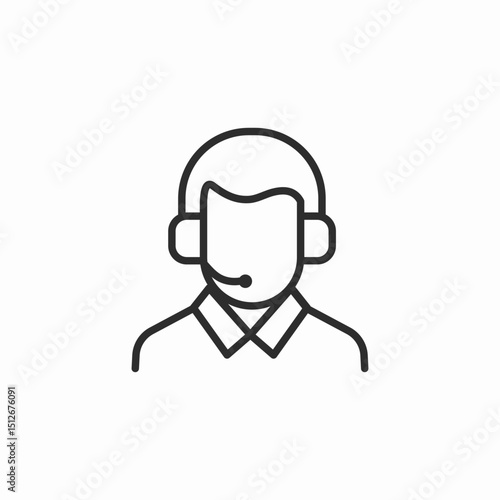 help desk staff icon sign vector