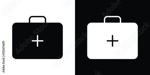 Medical kit icon illustration. icon templates pack.