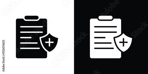 Medical insurance icon illustration. icon templates pack.