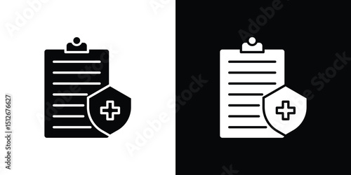 Medical insurance icon illustration. icon templates pack.