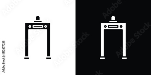 Metal detector icon illustration. icon templates pack.