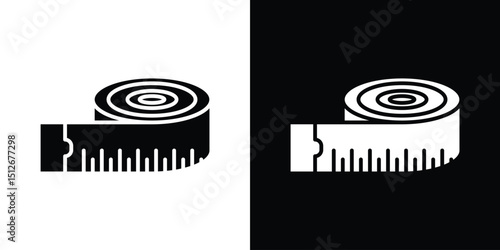 Meter tape icon illustration. icon templates pack.