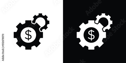 Money processes icon illustration. icon templates pack.