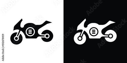 Motorcycle icon illustration. icon templates pack.