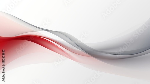 Red and white wave with a gray line in the middle. The red and white colors create a sense of energy and movement, while the gray line adds a sense of calmness and stability