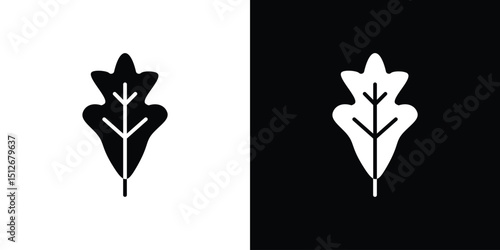 Schilderij op canvas Oak Leaf icon illustration. icon templates pack.