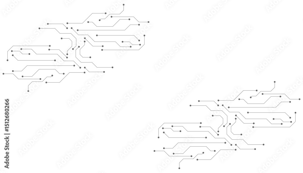Naklejka premium Abstract futuristic circuit board Illustration, Circuit board with various technology elements. Circuit board pattern for technology background. Vector illustration