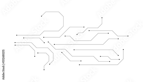 Abstract futuristic circuit board Illustration, Circuit board with various technology elements. Circuit board pattern for technology background. Vector illustration 