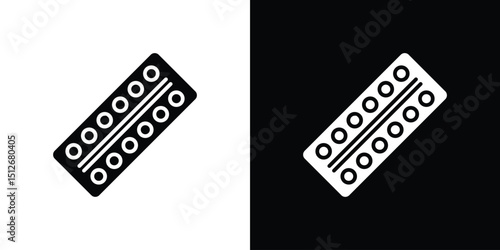 Oral contraception icon illustration. icon templates pack.