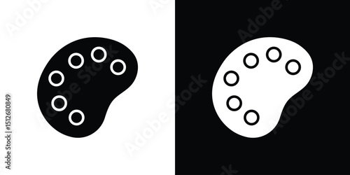 Palette icon illustration. icon templates pack.