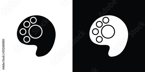 Palette icon illustration. icon templates pack.