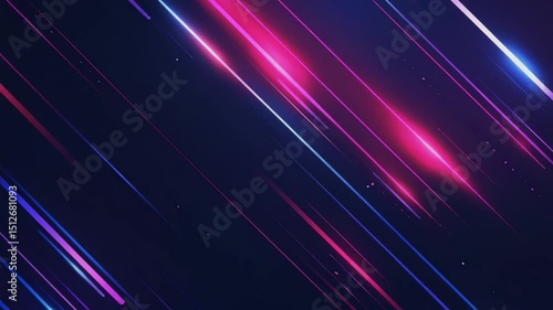 A dark blue background with some neon glow lines, tech style, clean, Generative AI Videos. 