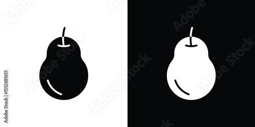 Pear icon illustration. icon templates pack.