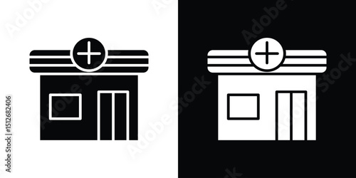 Pharmacy icon illustration. icon templates pack.