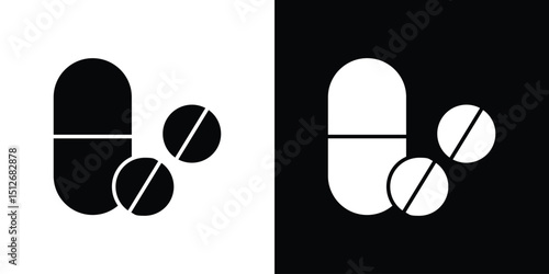 Pills icon illustration. icon templates pack.