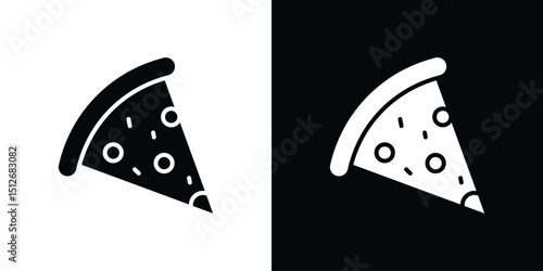 Pizza slice icon illustration. icon templates pack.