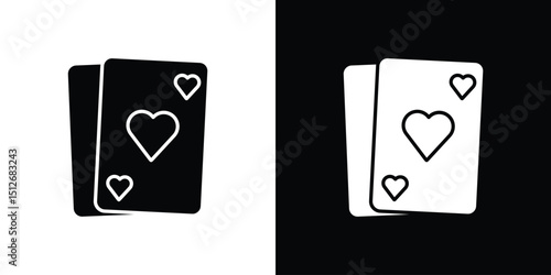 Playing cards icon illustration. icon templates pack.