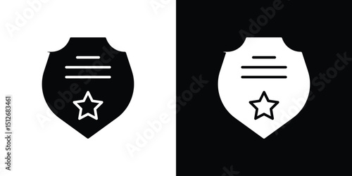 Police badge icon illustration. icon templates pack.