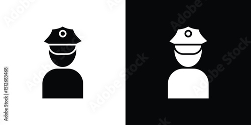 Police icon illustration. icon templates pack.