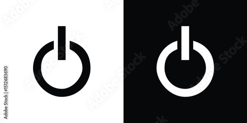 Power button icon illustration. icon templates pack.