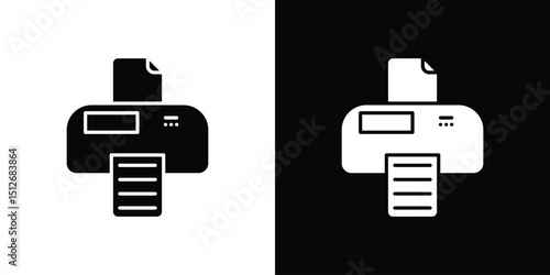 Print button icon illustration. icon templates pack.