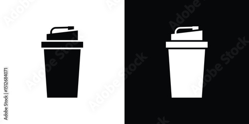 Protein shake icon illustration. icon templates pack.