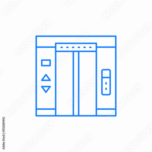 elevator up down icon sign vector
